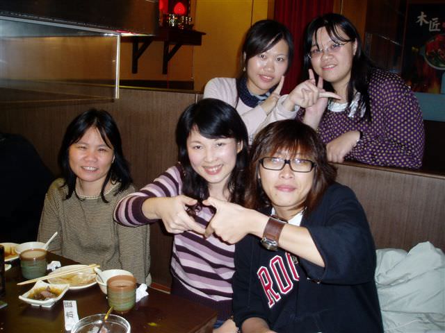 2007.1.19 班級聚餐（燒烤店）:手指畫心