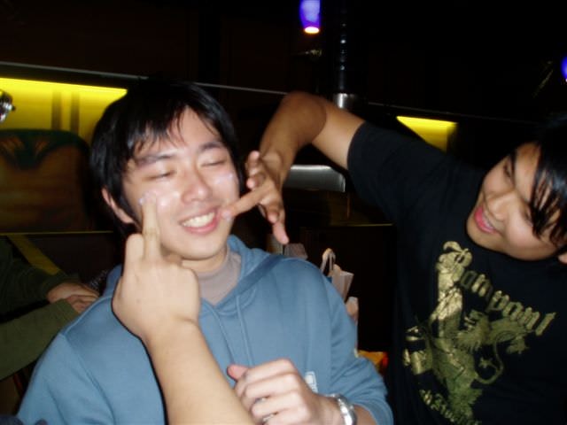 2007.1.19 班級聚餐（燒烤店）:臉上被塗糨糊！