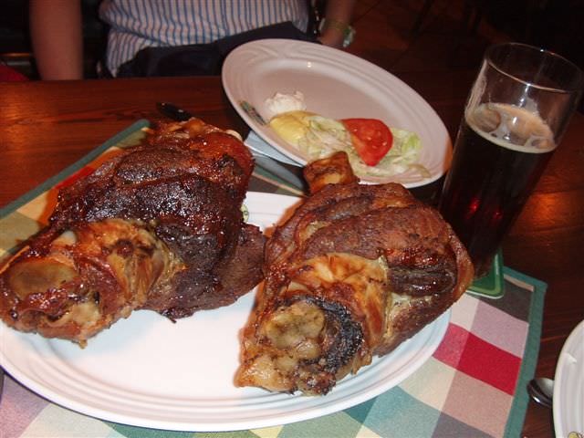 2006.6.25~7.4 德捷行-1:晚飯-德國豬腿