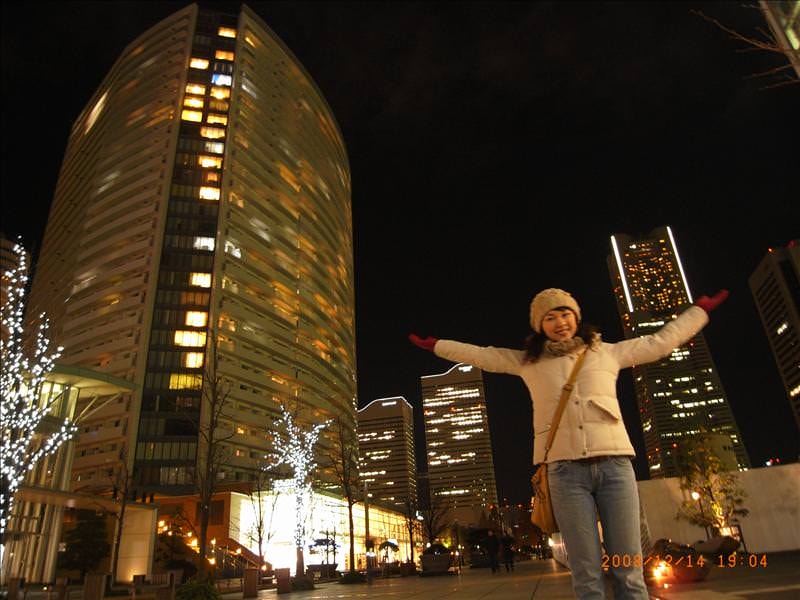 東瀛留學日記東京行（08.12.14 惠比壽、六本木、橫濱）:橫濱的大樓夜景很漂亮