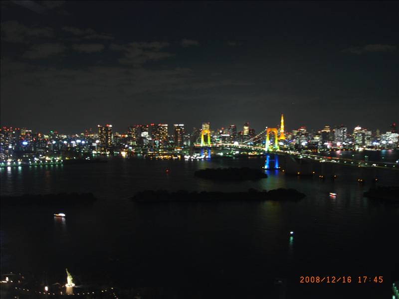 東瀛留學日記之東京行(2008.12.16 泰國料理&台場):彩虹橋與東京鐵塔