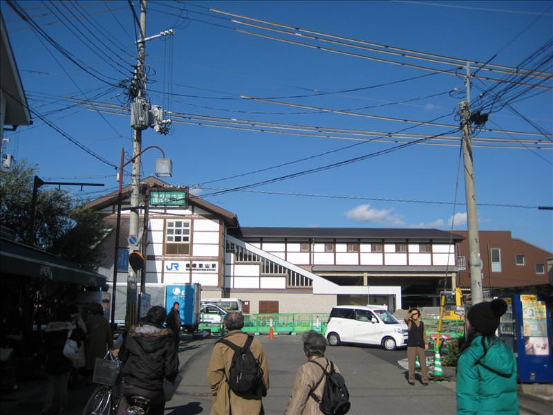 東瀛留學日記之京都嵐山賞楓(2008.12.1):到了「嵯峨嵐山」站（さがあらしやま）