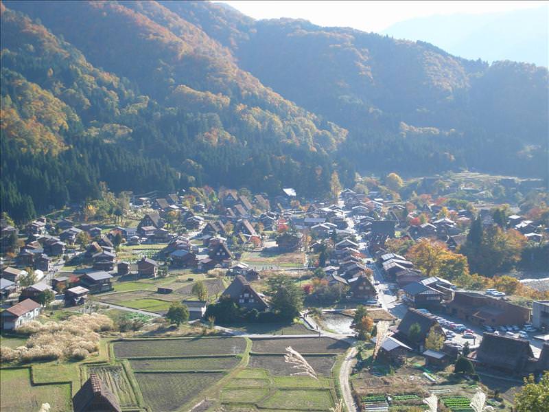東瀛留學日記之又見合掌村高山古街(2008.11.5-6):又見合掌村全景