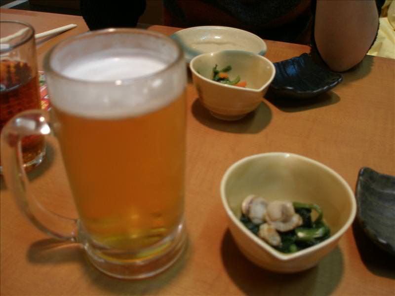 東瀛留學日記之童話世界篇(2008.1):居酒屋當然少不了啤酒及下酒菜